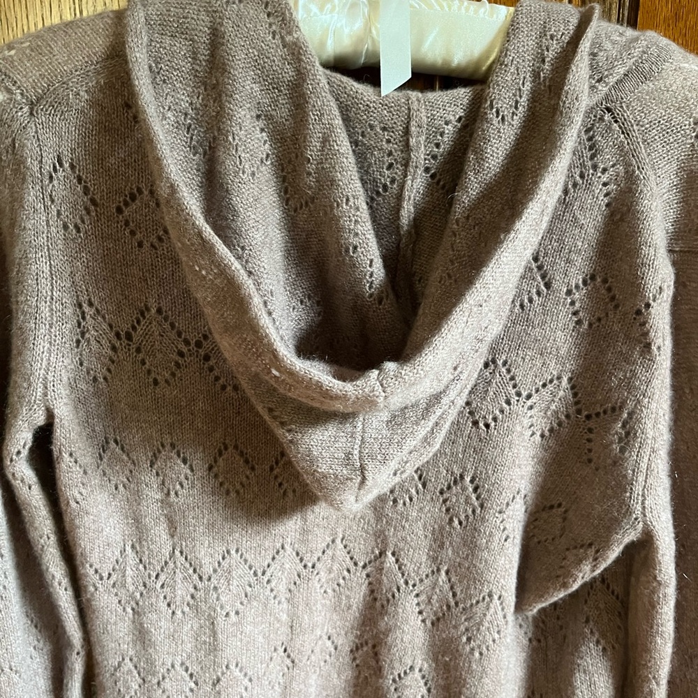 Cashmere hooded cardigan tunic - Picture 4 of 4